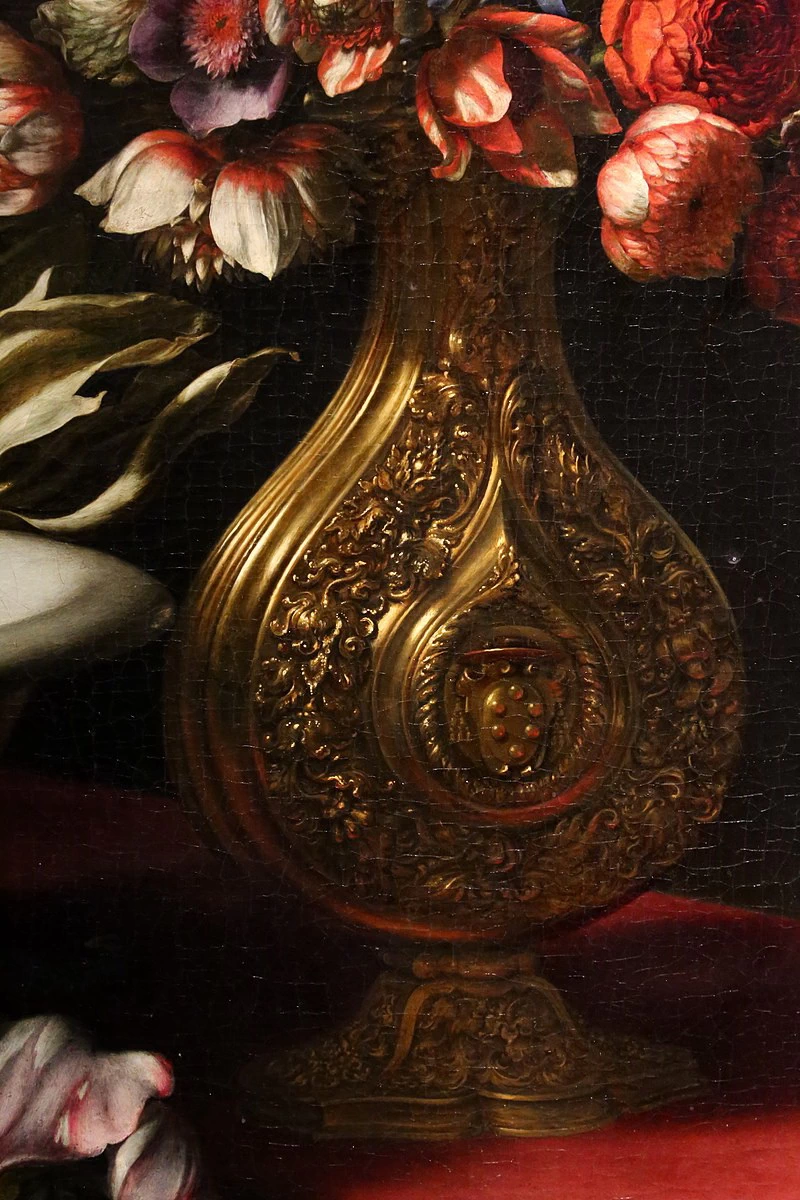 Vaso di fiori con stemma dei Medici e bacile di ceramica - Galleria degli Uffizi, Firenze